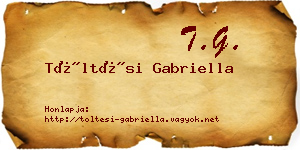 Töltési Gabriella névjegykártya